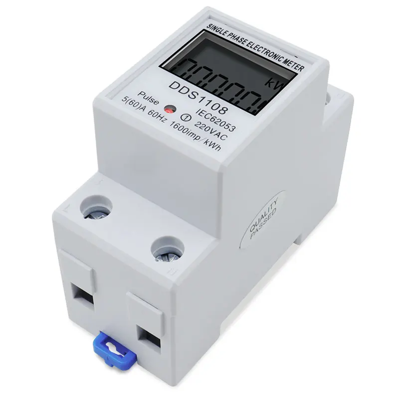DDS1108 60A Din  ܻ 2 LCD  ÷  Һ    kWh AC 230V 50Hz