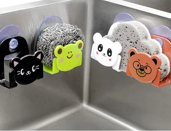 1PC cucina ventosa lavello scolapiatti spugna portaoggetti lavello da cucina portasapone scolapiatti rack accessori per il bagno organizzatore 1