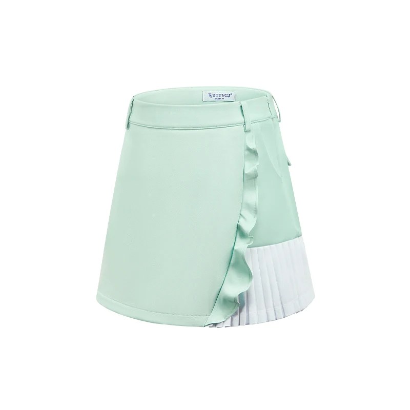 TTYGJ Golf clothing women's new A-line short skirt summer breathable pleated anti glare lining tennis skirt