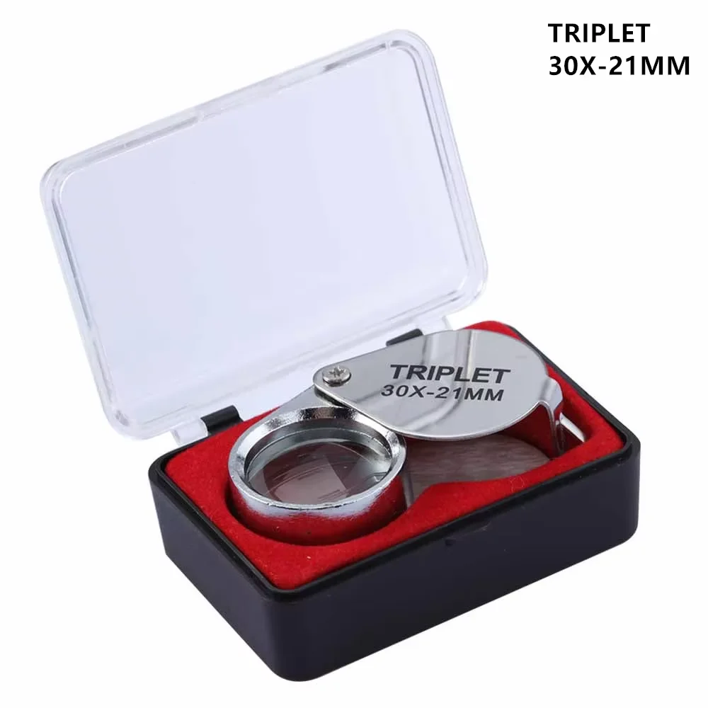 10-30X Pocket Loupe Magnifier Jewelry Magnifying Glass