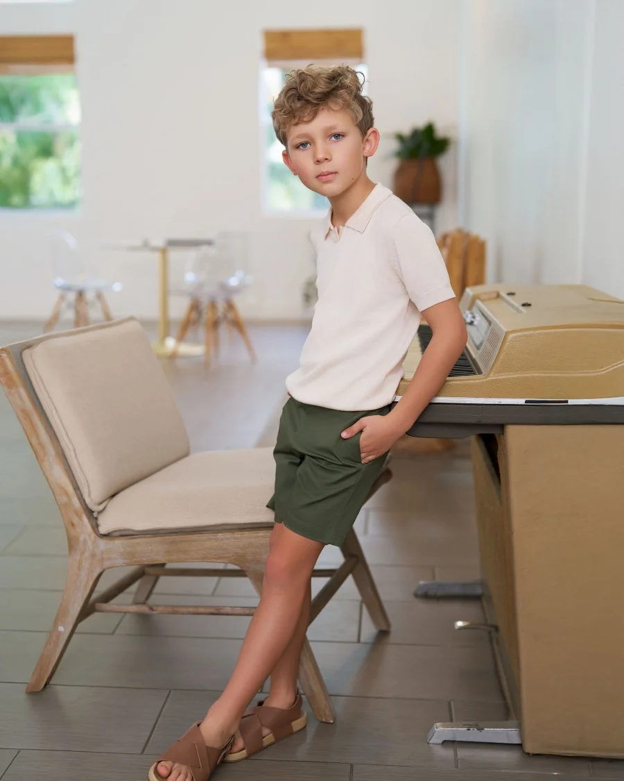 AS SS25 summer cable knitting collection high quality 100% Lyocell Tencel boys girls clothes family look 2