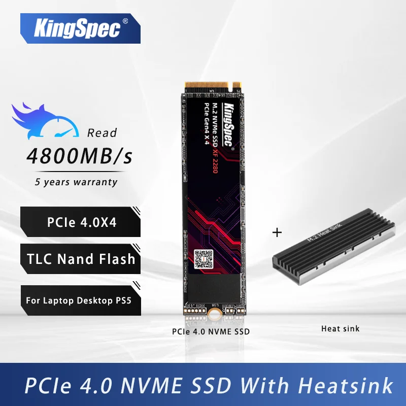 

KingSpec SSD NVME PCIe 4,0 512 ГБ 1 ТБ M2 Nmve SSD Pci express Внутренний твердотельный накопитель PCIe Gen4 жесткий диск для ноутбука