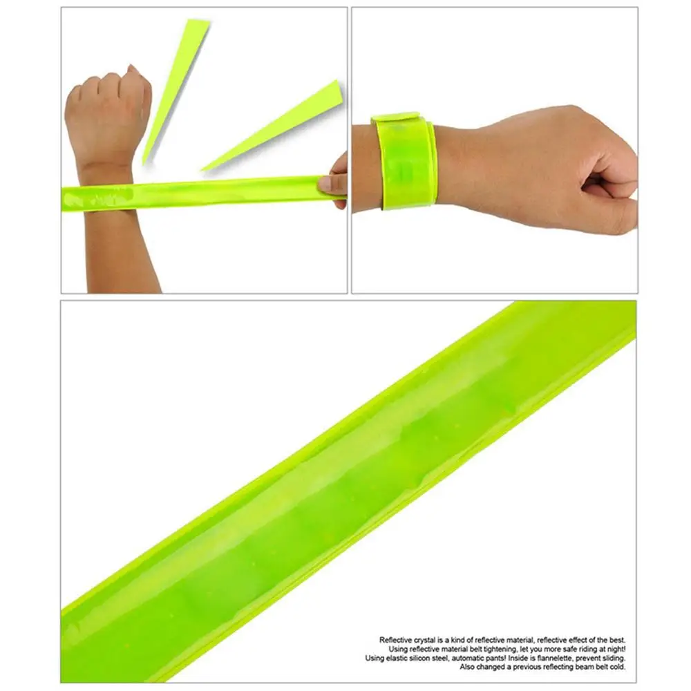 Description Picture 6 of item1Pc Cycling Reflective Tape For Wrist Arm Ankle Leg Safety Strips Warning Wristband Outdoor Running Fishing Fluorescent Band