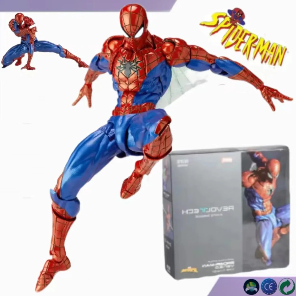 

16cm Anime Spider-man 2.0 Revoltech Amazing Yamaguchi Peter Parker Dolls Action Figures Model Spiderman Toys Christmas Gift