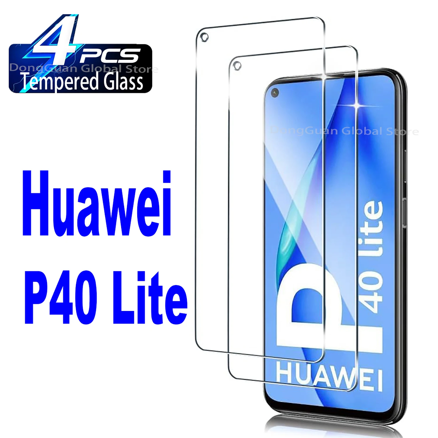 Per Huawei P40 Lite Pellicola proteggi schermo in vetro temperato