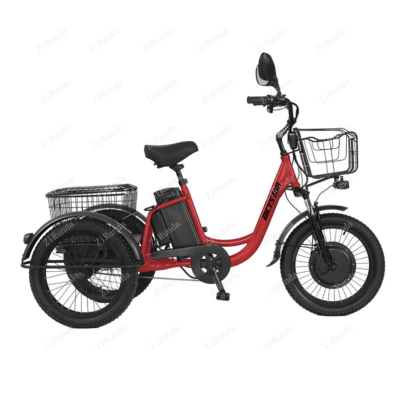 Электрический трехколесный велосипед, цвет в ассортименте | AliExpress