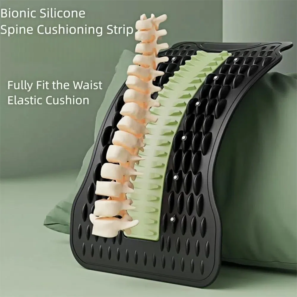 Home Lumbar Relief Device for Posture Correction and Back Stretching   Relieves Back Pain with Massage and Stretching