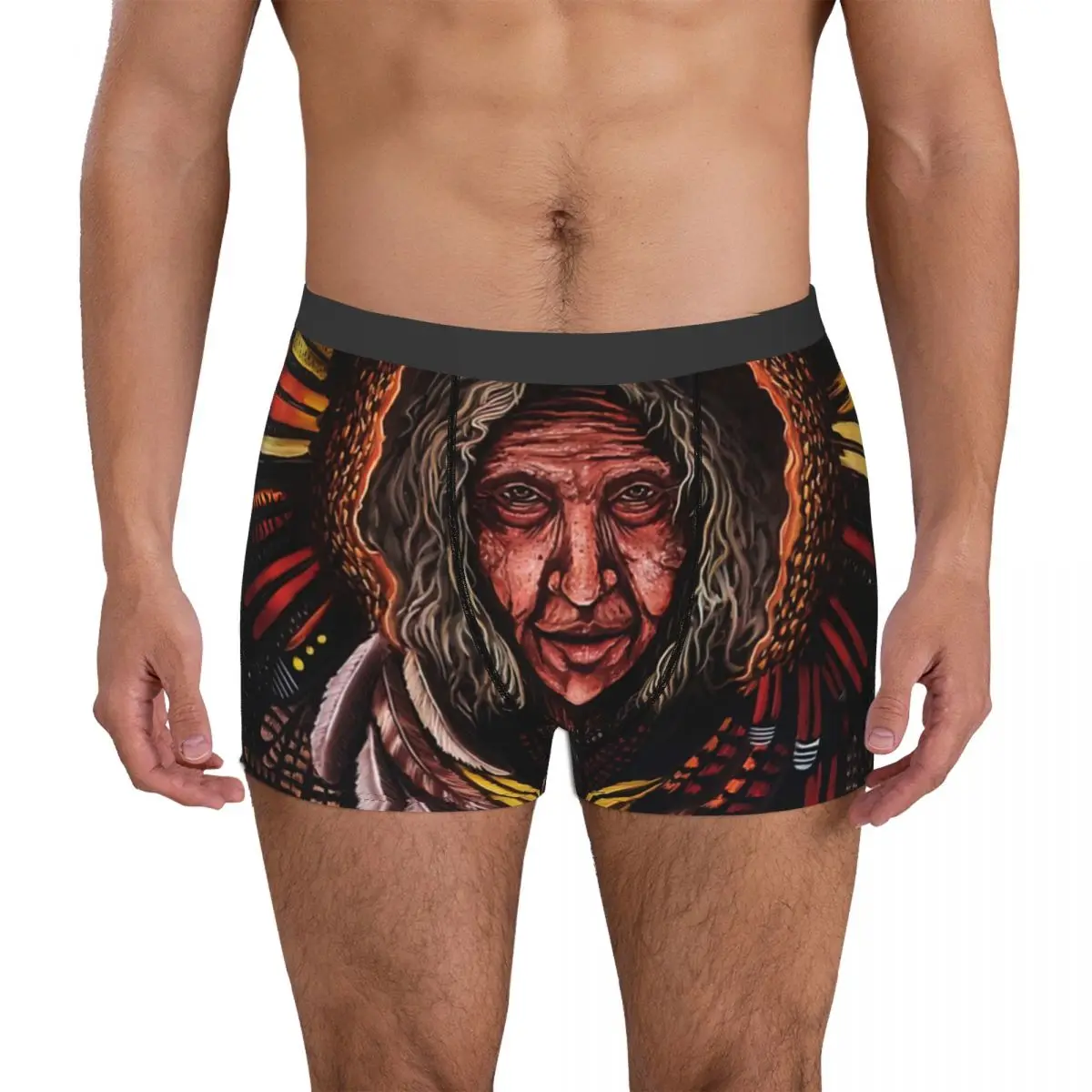 

Mana Nanna Underpants Breathbale Panties Male Underwear Print Shorts Boxer Briefs