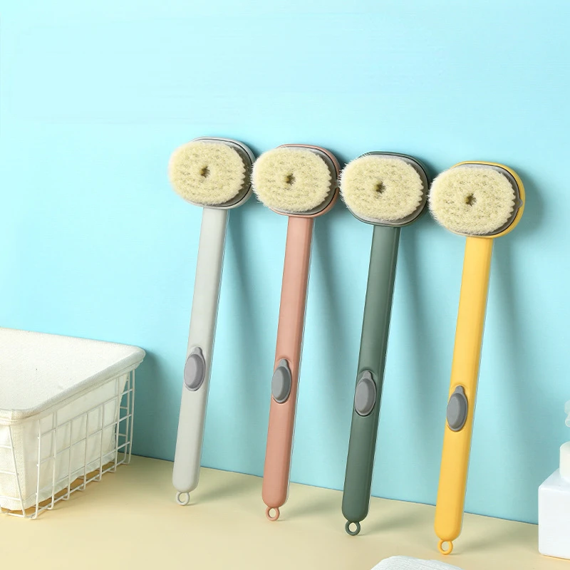 

Long Handle Bath Massage Soft Hair Exfoliating Cleaning Brush Body Bath Rubbing Back Brush