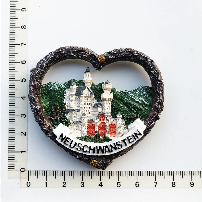 Resin Painted Magnetic Fridge Sticker Germany Berlin Frankfurt Dresden Munich Tourist Souvenirs Attractions Refrigerator Sticker