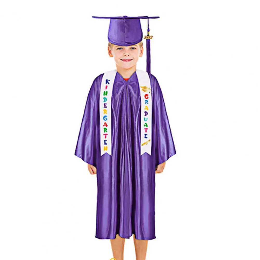 Children Kindergarten Graduation Uniform with Tassel Hat And Shawl Elementary Graduation Robe Kids Academic Outfit Party Clothes graduation gown set