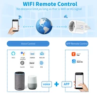 Tuya Wifi Smart Socket EU Plug 20A Power Monitor Remote Control SmartLife APP Works with Alexa Yandex Alice Google Assistant - Image 4