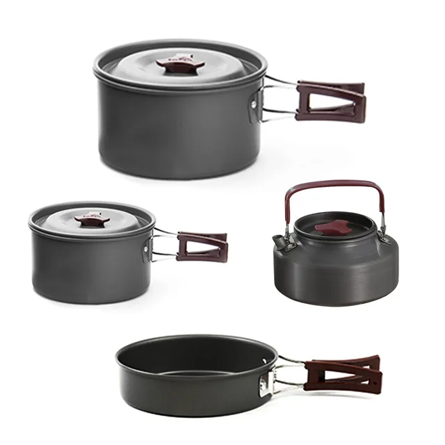 최고 품질의 캠핑 냄비 및 주전자 세트