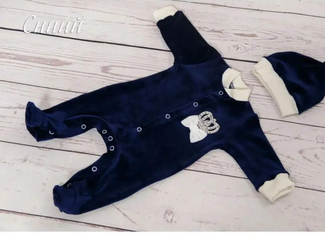 Kids Baby Boy Velour Outfits Baby Boys Blue Velour Spinning Top