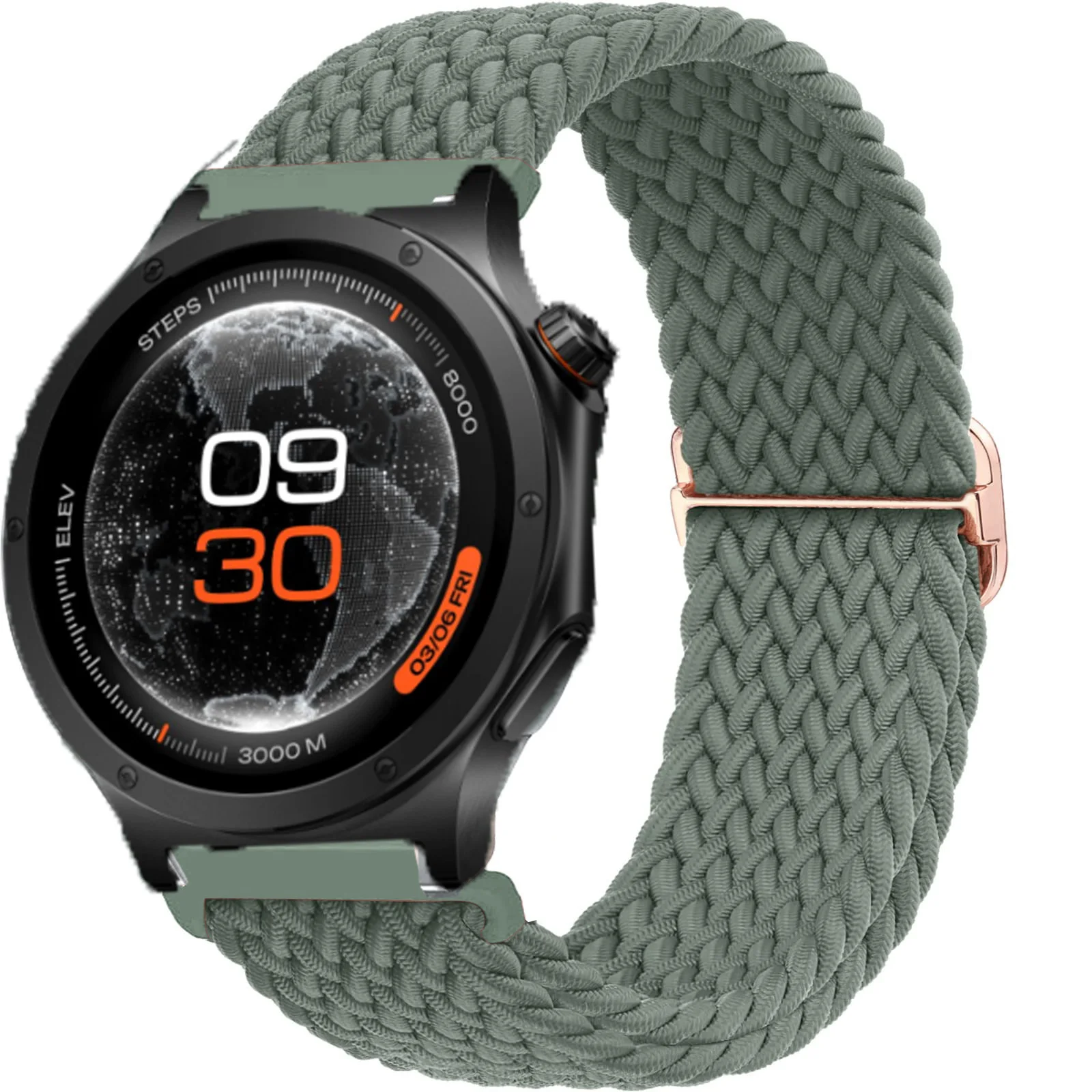 22mm Sport Nylon Braided Bracelet Smartwatch Strap Accessories