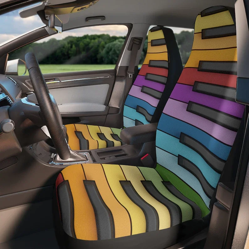 

Piano Music Instrument Car Seat Covers Car Seat Accessory Musical Car Decor Vehicle Hippie Van Seat Cover Car Gift