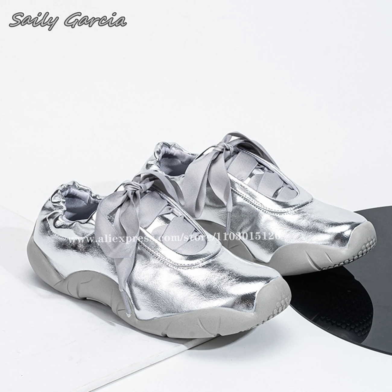 Solid Silk Elastic Heel Lace Up Ballet Flats 2024 New Fashion All-Match Casual Shoes Round Toe Anti-slip Daily Women Shoes