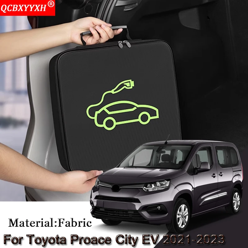Ev Car Charging Cable Storage Carry Bag Per Toyota Proace City Ev 2021-2023 2024 Prese Per Caricabatterie Prese Ignifughe Impermeabili