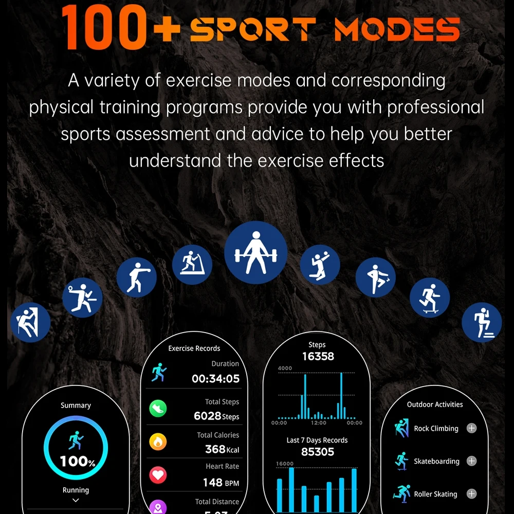 Military Smart Watch Men 10ATM Waterproof 1.46" AMOLED Screen LED Flashlight 515mAh Battery Heart Rate Sport BT Call Smartwatch