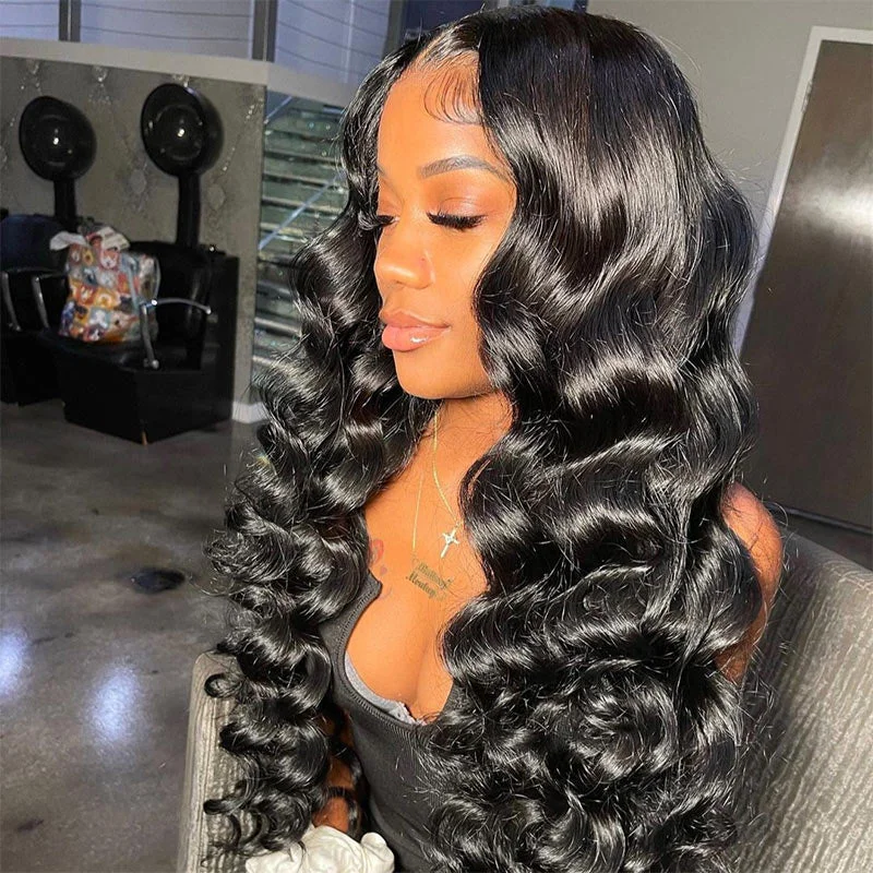 Loose Wave Lace Frontal Free/Middle/Three Part 13x4 Lace Frontal Human Hair 1piece Brazilian Remy Human Hair