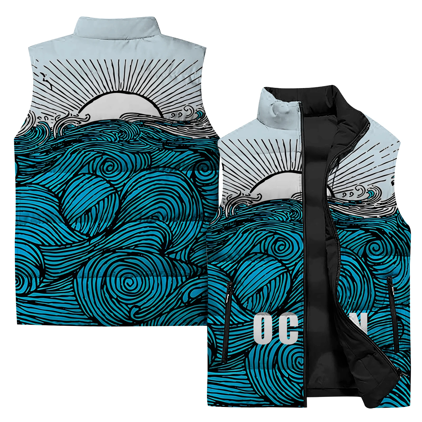 thumbnail image 1 of Chaleco estampado elegante, chalecos deportivos de ocio para hombres, camisetas de hombre de moda, chaleco de viento frío cómodo y versátil, ropa de trabajo, 1 of 5