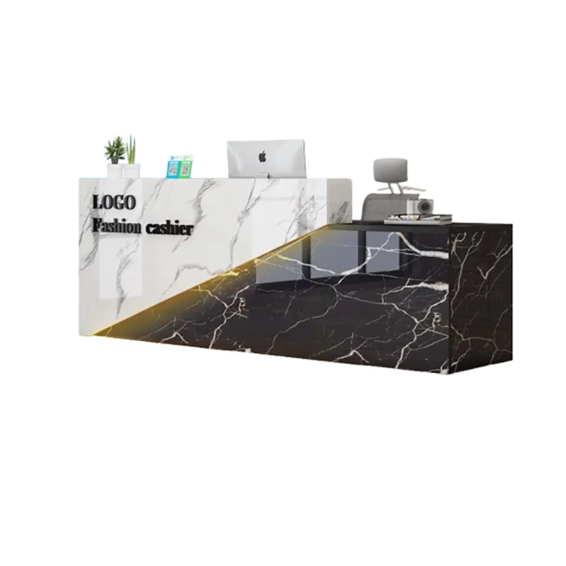 Profissional Modern Reception Desks Nordic Luxury Beauty Salon Reception Desks Display Design Mostrador Commercial Furniture