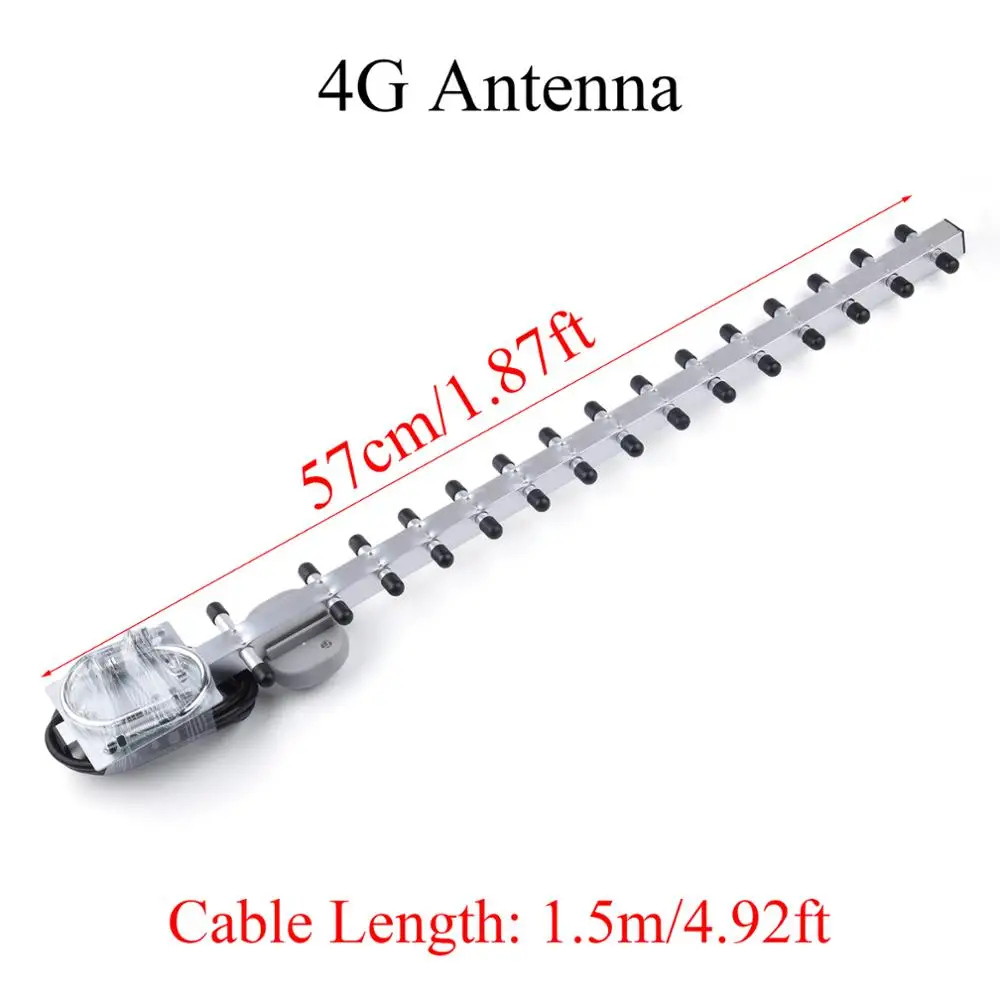 25dBi 고이득 4G/2.4G WiFi 야기 안테나 RP-SMA/SMA 남성 커넥터(케이블 포함) 무선 네트워크 성능 향상용