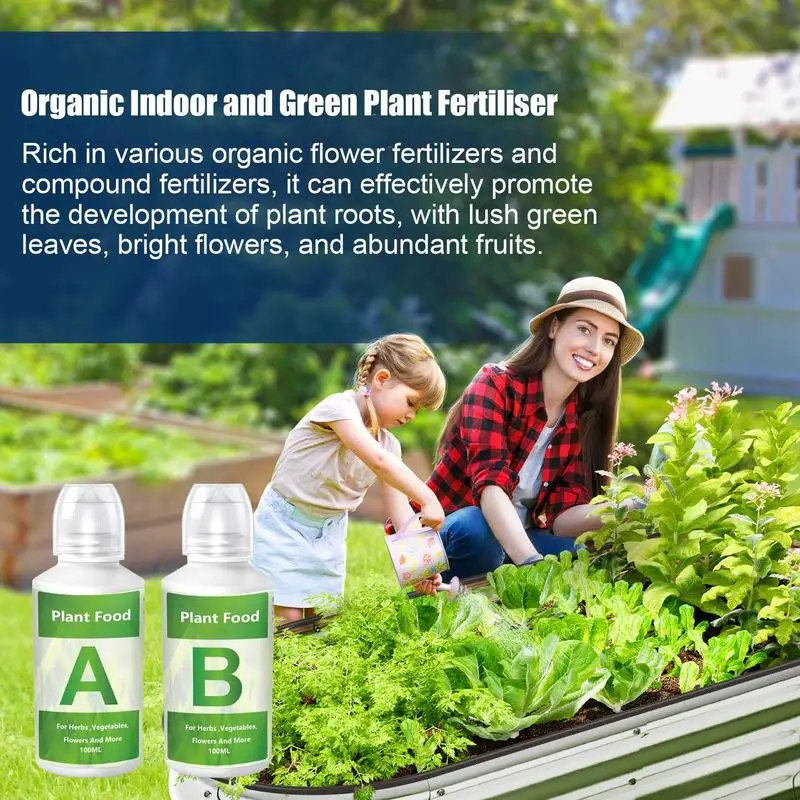 Fertilizer AB Two Part Set Hydroponic Garden Plant Food for Flowers Vegetables Grass Nutrients Garden supplies Plant Fertilizer Hydroponic Plant Fertilizer