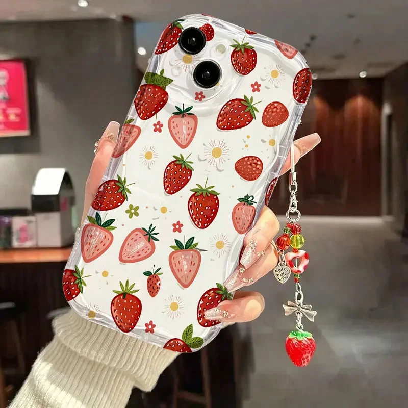 Strawberry Charm Soft Phone Case Cover