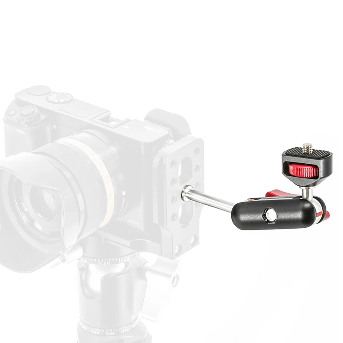 360 Tripod Magic Arm Mount Adapter Dual Ballhead 1/4"Screw Articulating Connecto