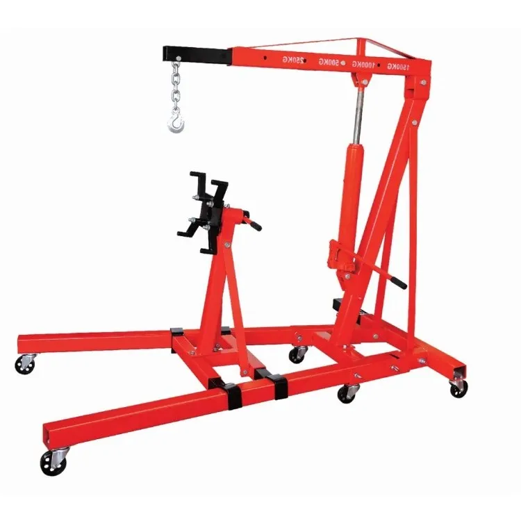 High Load-bearing 2T Engine Crane Car Engine Handling and Maintenance Crane with Flipping Frame Stand