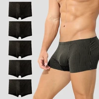 5pcs Men's pure cotton underwear. Simple-style men's cotton boxer shorts. Thin styles for summer. Comfortable