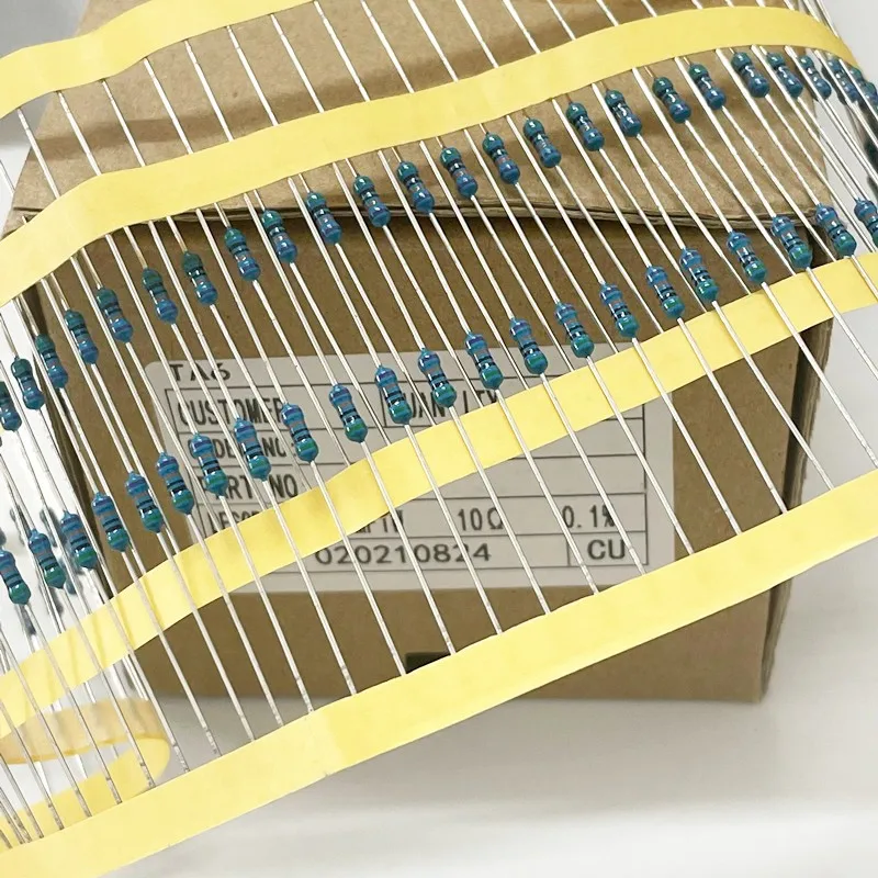 Chanzon 50pcs 1W 0.1 ohm 0r1 r1 Resistori Fissi a Film Metallico 0.01 ±1% Tolleranza 0.1R MF Resistori a Foro Passante Limitazione di Corrente Rohs Certificato