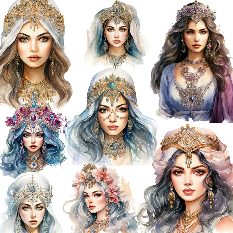 

Зарубежные этнические наклейки для девочек, Стикеры для рукоделия и скрапбукинга, детские игрушки, стикеры для рукоделия, Канцтовары