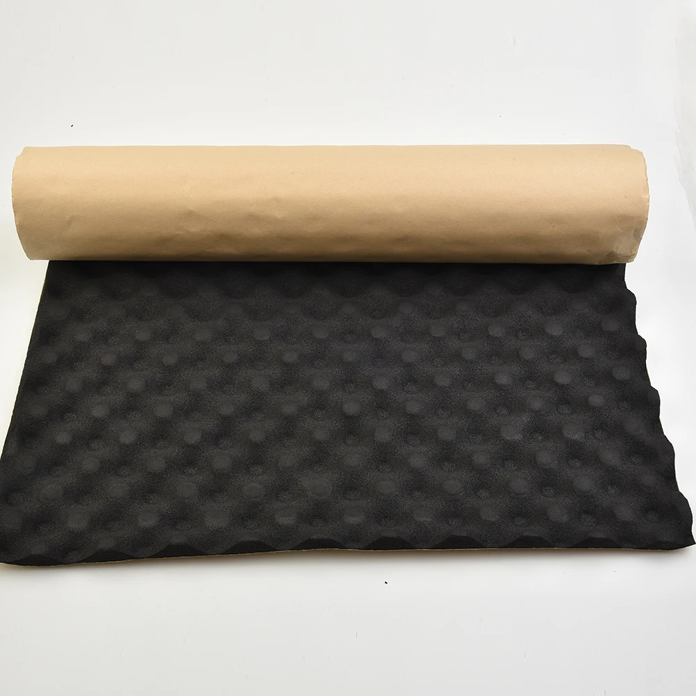 

100*50*2cm Practical Portable Universal 2cm Car Sound Noise Insulation Acoustic Foam Subwoofer Pad Black Stock