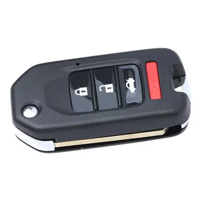 KEYECU Upgraded Uncut Flip Remote Key Shell Case 4B for Honda Accord Civic 2013 2014 2015 MLBHLIK6-1T key case,car key shell,key shell