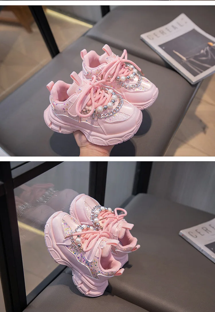 Scarpe Sneaker Bambine Con Paillette Lucide - Sportive E Fashion Per Ragazze - Foto 7