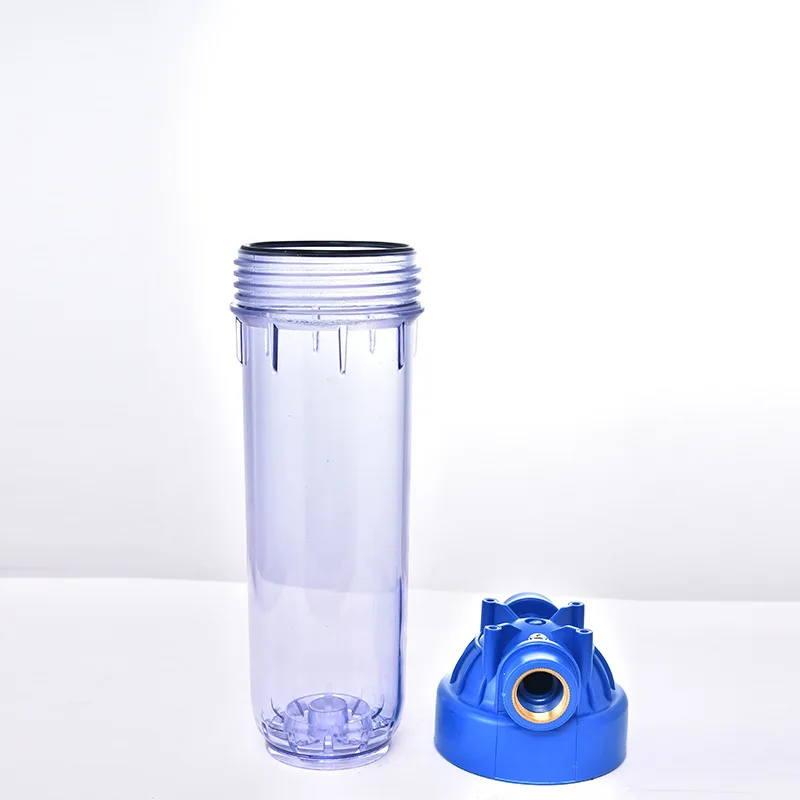 10inch Clear Filter Shell 1/2"3/4"1" Copper Thread Household Water Purifier Pre-filter Pipeline Single Stage Water Purifier