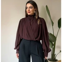 Femmes 2026 nouvelle Perspective dessus de chemise mode ample à manches longues élégant printemps Blouses Chic jeunesse rue voyage Blouses hauts 4