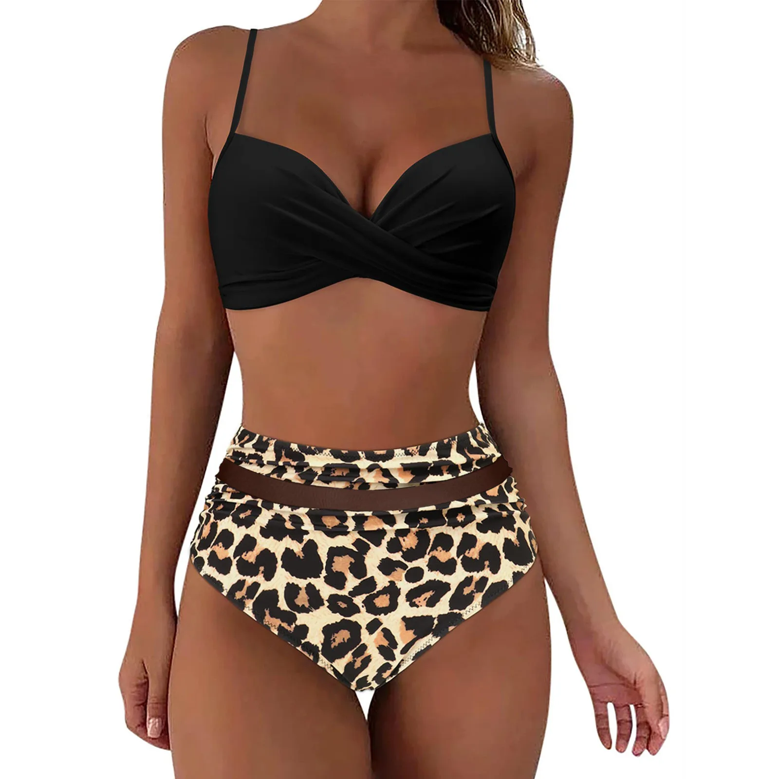 

Luxury High Waist Bikini Set Two Piece Swimsuit Women Push Up Y2k Swimwear Tankini Summer Beach Mujer купальник Swimming Suit