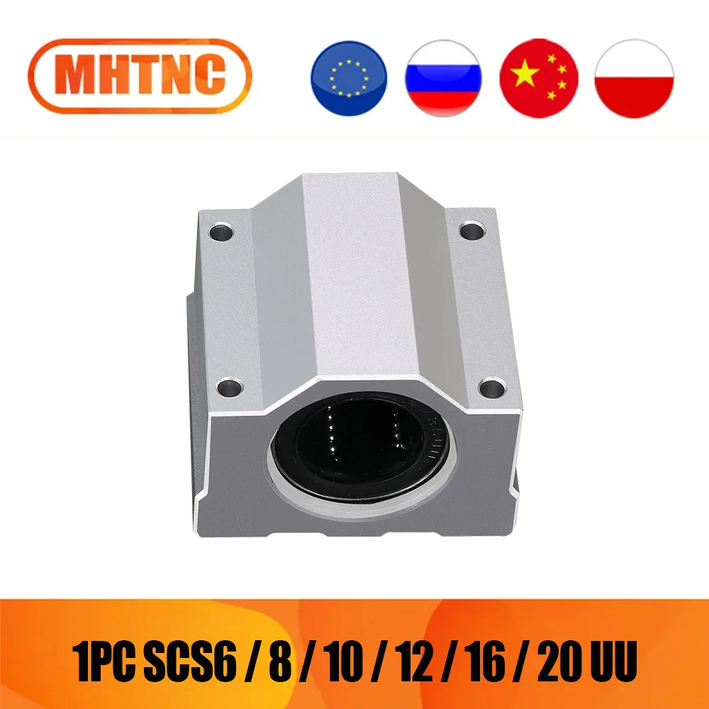 1PCLinearMotionBallBearingSlideBlockBushingSCS6UUSCS8UU