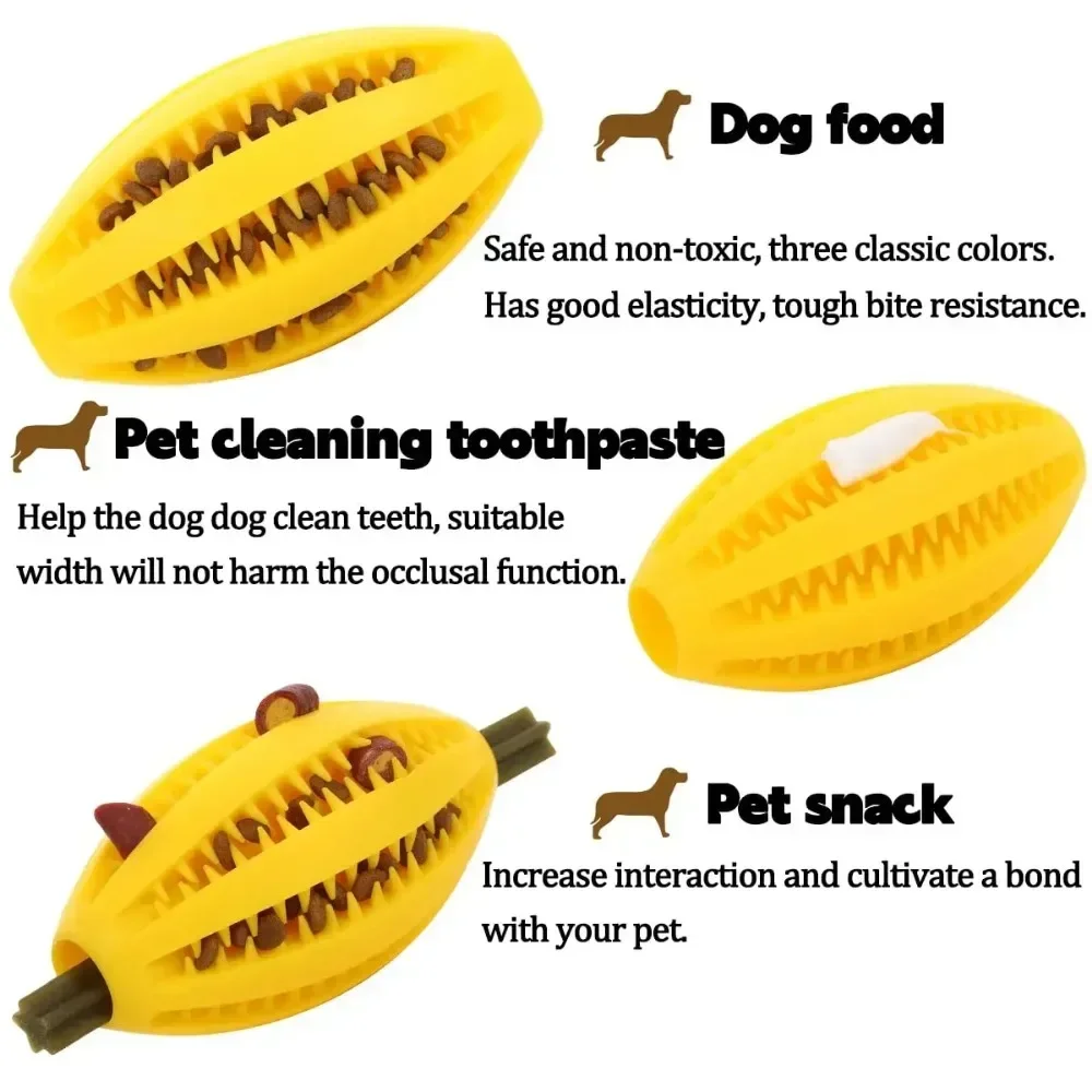 Pet Dog Toys Chew For Dogs Toy Teeth Cleaning Snack Ball Natural Rubber Super Hard Pets Products Accessories Supplies Home