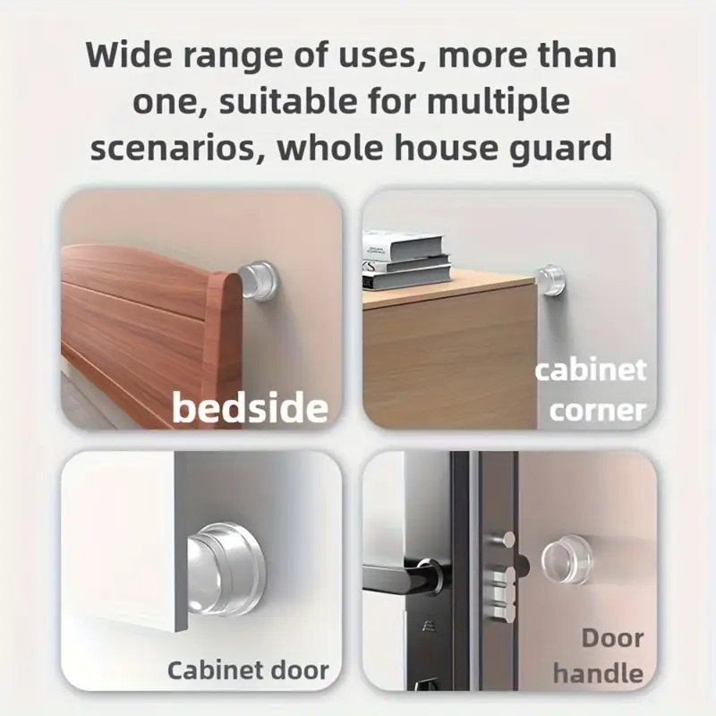 Transparent Silicone Door Stopper No Drill Anti Bump Pad for Office Home Safety Protection Dodgers Door Stop Home Improvement - Image 5