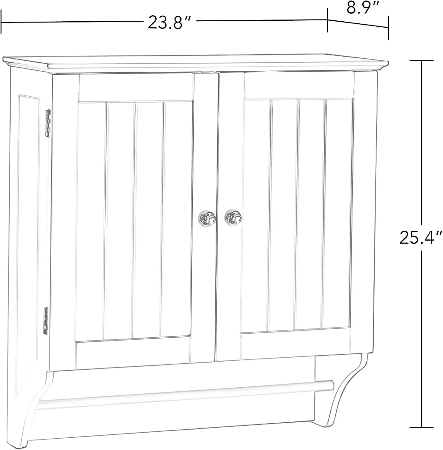 Two Door White Wall Bathroom Cabinet Versatile Stylish Design Durable Sturdy Construction Effortless Setup Home Furniture
