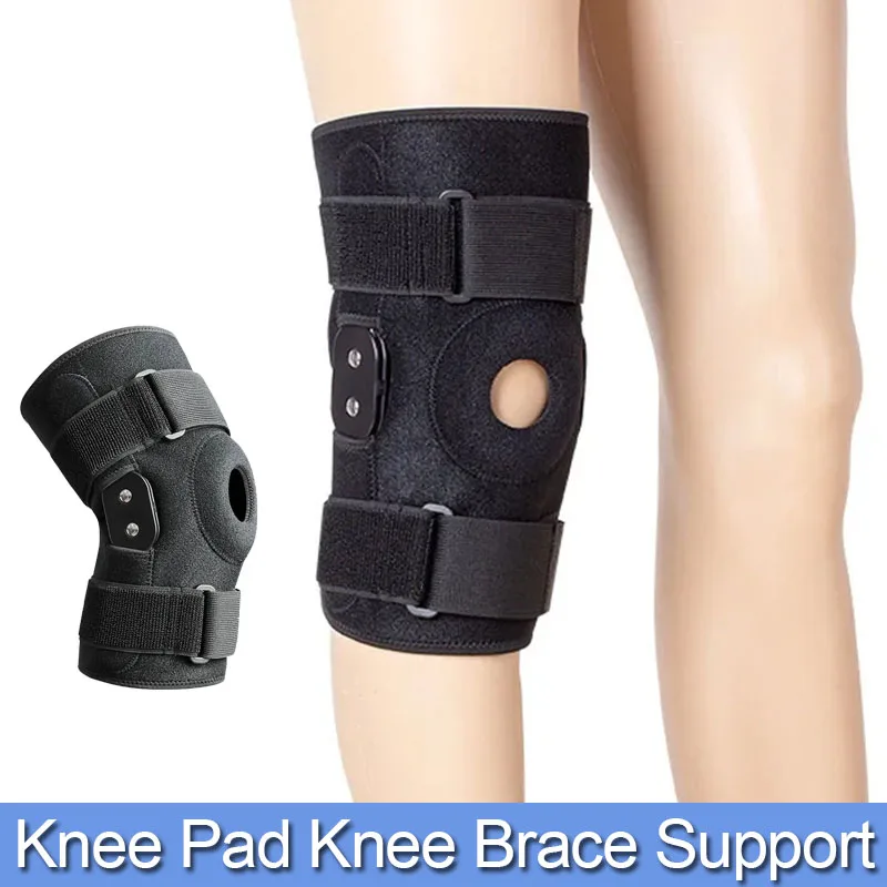 

Adjustable Pressurized Knee Brace Knee Support with Side Stabilizers for Recovery Aid Patellar Tendon Arthritis Basketball