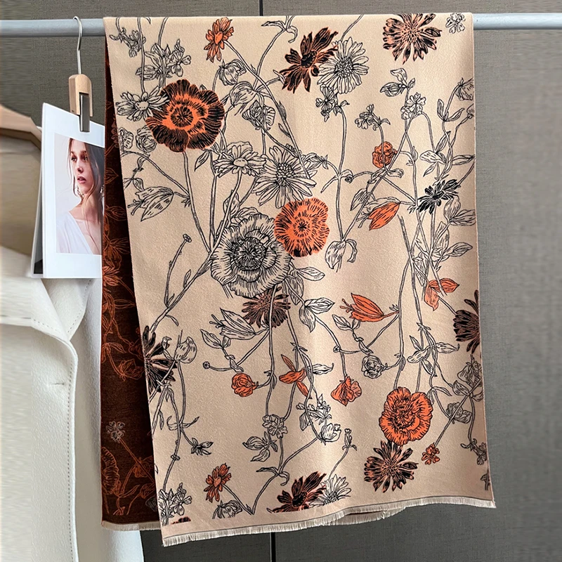 

2023 теплый кашемировый шарф, зимние женские шали, женские шали с принтом пейсли, модные пашмины, толстое одеяло, фуляр, Bufanda, палантины