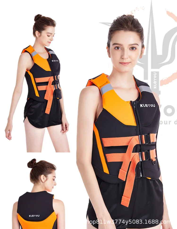 Premium-Schwimmweste für Erwachsene, Neopren-Schwimmweste, Surf, Floß, Kajak, Angeln, Jetski, Wassersport, Schwimmen, Super-Auftrieb – Detail 36
