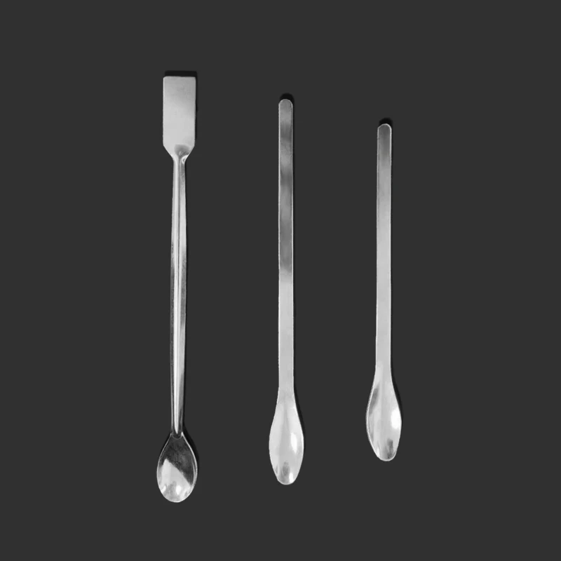 Spatula Weigh Spoon 20/18/16cm Use For Chemistry/Medical/Dental Experiment Medicines In Lab Broadtail Stainless Steel Drug Spoon stainless steel spoon kit