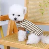 Vintage Small Vest Pet Clothes Dog Cat Anti-hair Loss Summer Sleeveless Coffee Striped Jumper 2