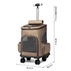 Carrito retráctil nórdico para mascotas, bolsa de transporte para gatos, bolsa de viaje portátil con ruedas.